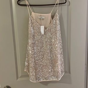 sequin ann taylor lift tank top